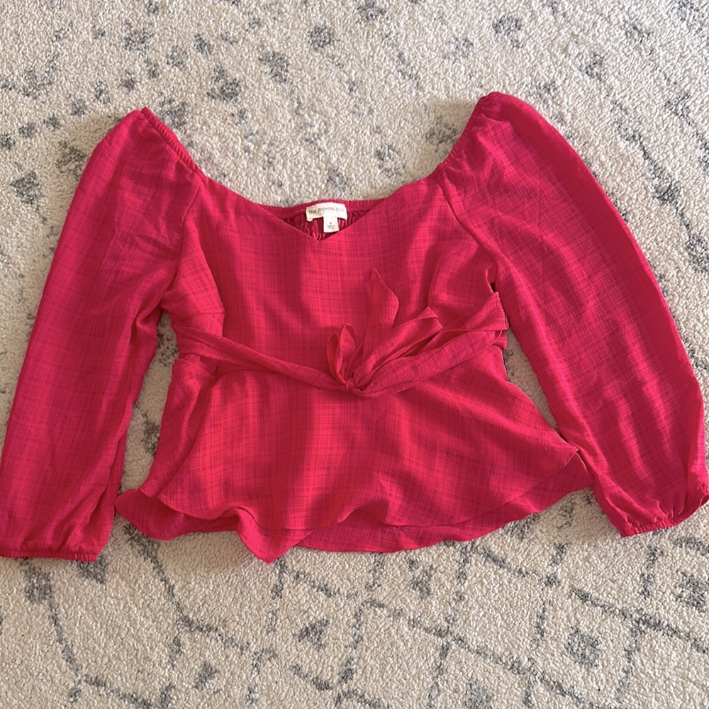Peplum Ruffle Off-Shoulder Blouse
